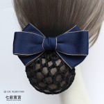 头花2025年新款女职业网兜护士空姐上班发网银行工作头饰发饰发夹