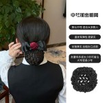 护士头花女网兜职业发网空姐服务员盘头发工作头饰发饰2025年新款