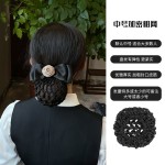 护士头花女网兜职业发网空姐服务员盘头发工作头饰发饰2025年新款