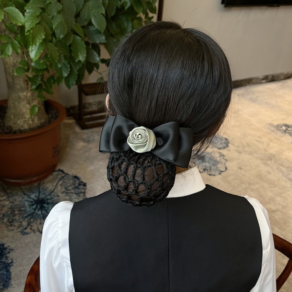 护士头花女网兜职业发网空姐服务员盘头发工作头饰发饰2025年新款
