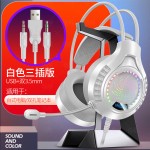 银雕Q7头戴式电脑耳机有线发光7.1影音USB游戏耳麦跨境私模亚马逊