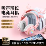 跨境爆款电脑游戏耳麦手机电竞头戴式耳机华强北无线蓝牙耳机批发