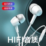 跨境K20手机耳机入耳式3.5mm安卓通用线控通话听歌直插型现货工厂
