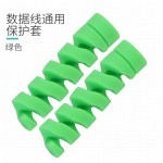 数据线理线器螺旋保护套 手机充电线彩色保护套软胶防断绕线器 （2PCS）