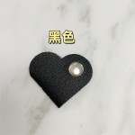 简约爱心皮革绕线器数据线整理器有线耳机集线器按扣式集线扎带