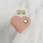简约爱心皮革绕线器数据线整理器有线耳机集线器按扣式集线扎带