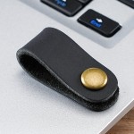 通用数据线扎线带疯马皮按扣耳机理线器固定防缠电脑HDMI线集线器
