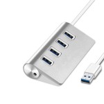 批发铝合金4口USB HUB集线器 3.0高速USB HUB扩展器一拖四分线器
