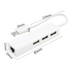 免驱Type-C百兆网卡USB2.0HUB type-c转RJ45网口 2.0百兆网卡+hub