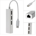 免驱Type-C百兆网卡USB2.0HUB type-c转RJ45网口 2.0百兆网卡+hub