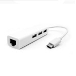 免驱Type-C百兆网卡USB2.0HUB type-c转RJ45网口 2.0百兆网卡+hub