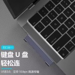 USB3.0集线器Type-c集线器USB3.0接口PD供电60W扩展器hub侧弯