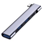 USB3.0集线器Type-c集线器USB3.0接口PD供电60W扩展器hub侧弯