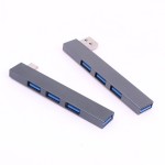 直角铝合金 type c分线器笔记本电脑3.0 usb hub扩展器四口集线器