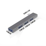 直角铝合金 type c分线器笔记本电脑3.0 usb hub扩展器四口集线器