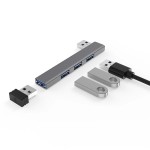 直角铝合金 type c分线器笔记本电脑3.0 usb hub扩展器四口集线器