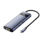 Type C扩展坞USB C拓展坞笔记本电脑分线器HUB带网卡多功能带网卡