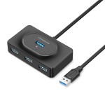 跨境usb3.0高速集线器hub一拖四4口笔记本硬盘扩展坞usb分线器