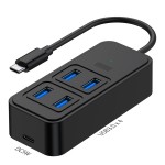 跨境一拖四typec分线器DC供电hub3.0笔记本平板电脑转接usb集线器