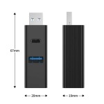 新品私模直插一口3.0uSbHuB4合一拓展坞多接口转接头电脑转换器