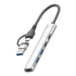 适用typec苹果usb转3.5mm耳机多功能扩展器五合一集线器HUB拓展坞