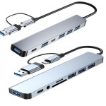 TYPE-C转USB3.0双口高速集线器笔记本电脑拓展坞多接口hub分线器