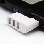 现货 旋转迷你USB 2.0 HUB 3口集线器笔记本电脑usb2.0扩展分线器