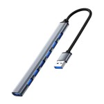 铝合金7口usb3.0 HUB扩展器一拖七 hub集线器7口分线器电脑扩展坞