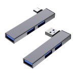 type-c扩展坞侧插款usb分线器笔记本电脑拓展器USB3.0 hub 集线器