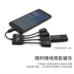 三合一otg转接头USB高速分线器 micro usb hub 扩展坞typec集线器