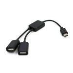 三合一otg转接头USB高速分线器 micro usb hub 扩展坞typec集线器