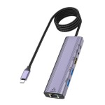 type-c拓展坞六合一扩展坞千兆网卡4K60hz笔记本多功能HUB分线器