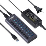 USB3.0HUB扩展坞10口7口4口带开关充电type-c电脑集线器拓展坞