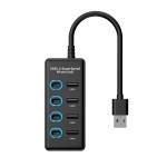 跨境USB3.0HUB7口集线器10口USB3.2分线器多口电脑USB扩展坞高速 （含认证）