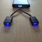 车载一拖二USB分线多功能转接头 手机平板电脑用扩展多接口集线器
