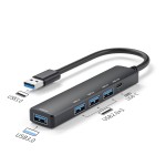 热销usb扩展器 hub集线器type-c拓展坞多功能一拖四3.0分线器批发