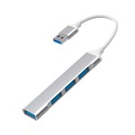 USB3.0一拖四拓展坞手机电脑游戏机USB HUB连U盘鼠键打印机集线器