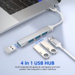 USB3.0一拖四拓展坞手机电脑游戏机USB HUB连U盘鼠键打印机集线器