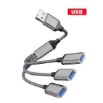 type-c转OTG转接线充电音频多接口转换器分线器OTG一拖三扩展器
