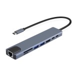type-c扩展坞hdmi八合一网卡11合1口TF/SD7合1拓展坞RJ45集线器