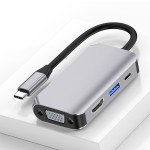 跨境type-c扩展坞 拓展usb分线器转hdmi vga hub集线器多功能有线