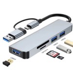 usb3.0双头扩展器高速hub集线器7口拓展坞分线器多功能电脑扩展坞
