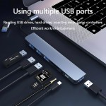 usb3.0双头扩展器高速hub集线器7口拓展坞分线器多功能电脑扩展坞