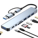usb3.0双头扩展器高速hub集线器7口拓展坞分线器多功能电脑扩展坞