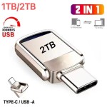外贸跨境双接口Type-c电脑手机u盘大容量金属高速车载优盘1TB 2TB