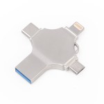 十字架u盘64g 适用于苹果TYPE-C安卓usb四合一金属OTG手机u盘