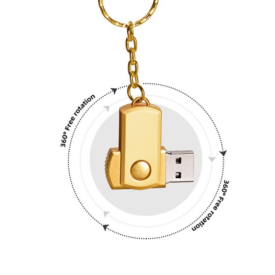 迷你彩色可旋转优盘高速真实容量U盘免费钥匙链u盘商务礼物64GB