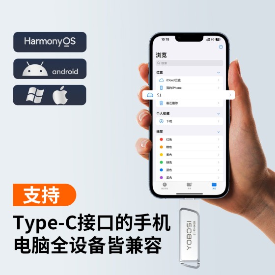 跨境爆品金属旋转手机u盘typec双接口64g锌合金车载U盘32高速优盘