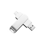 金属旋转u盘车载64gU盘大容量USB3.0电脑两用优盘Type-c手机u盘