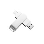 金属旋转u盘车载64gU盘大容量USB3.0电脑两用优盘Type-c手机u盘